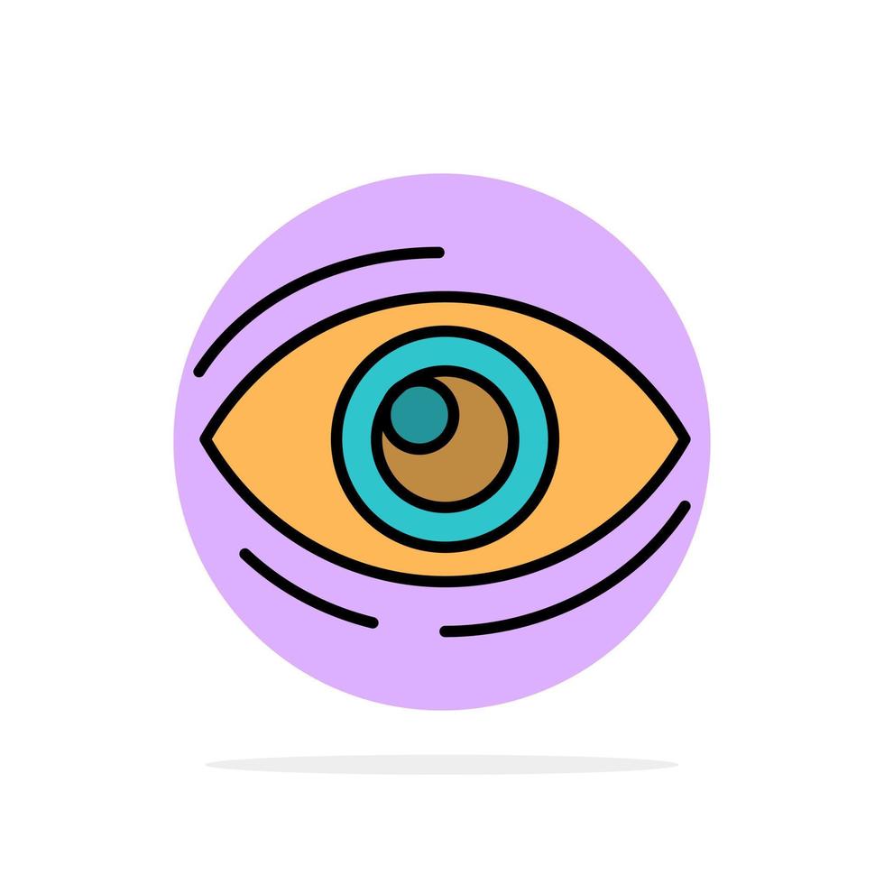 Eye Find Look Looking Search See View Abstract Circle Background Flat color Icon vector