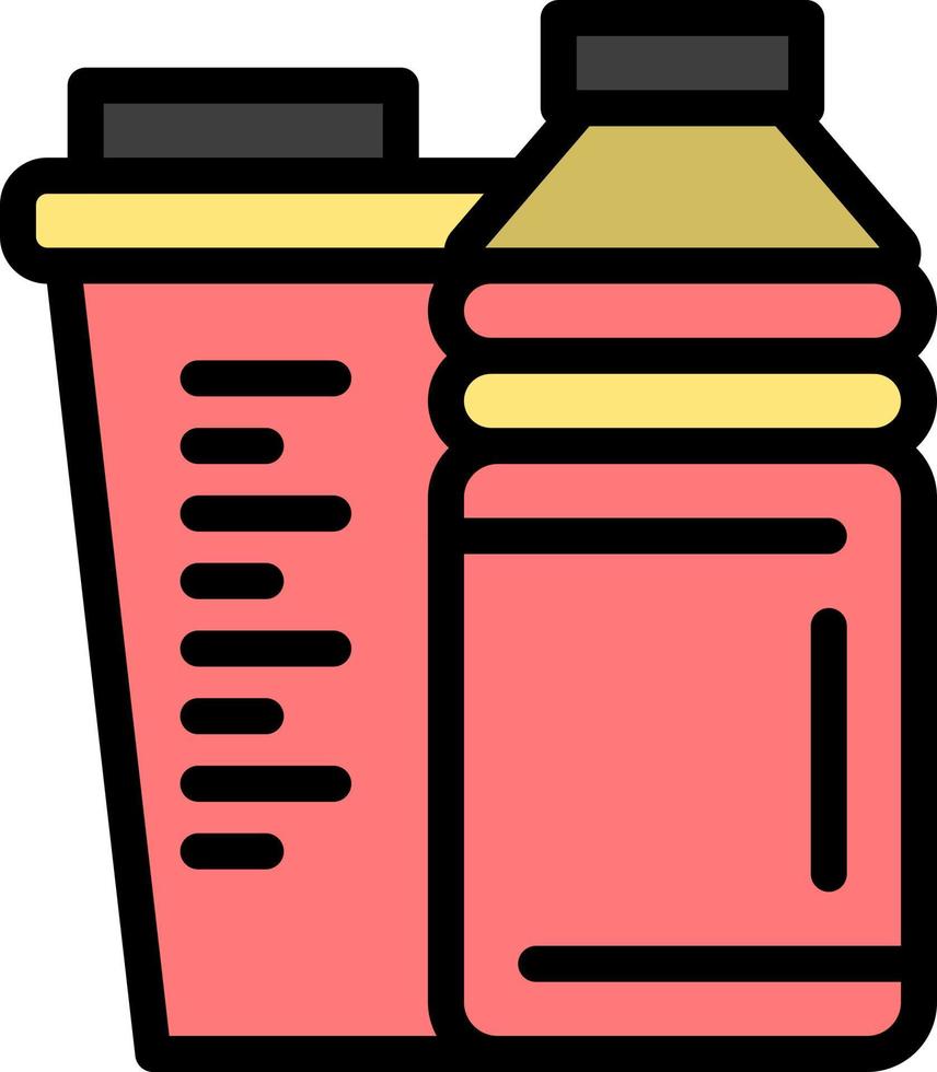 botella bebida coctelera de energía deporte color plano icono vector icono banner plantilla