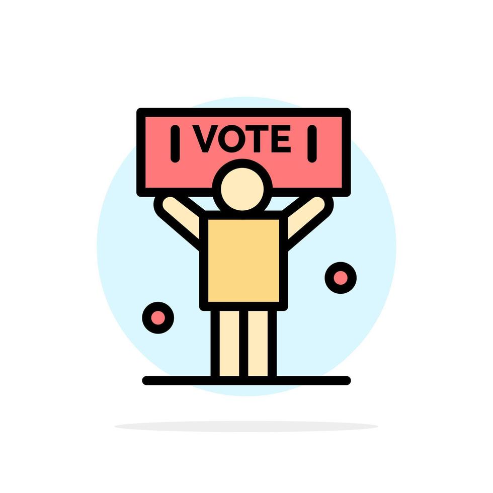 Campaign Political Politics Vote Abstract Circle Background Flat color Icon vector