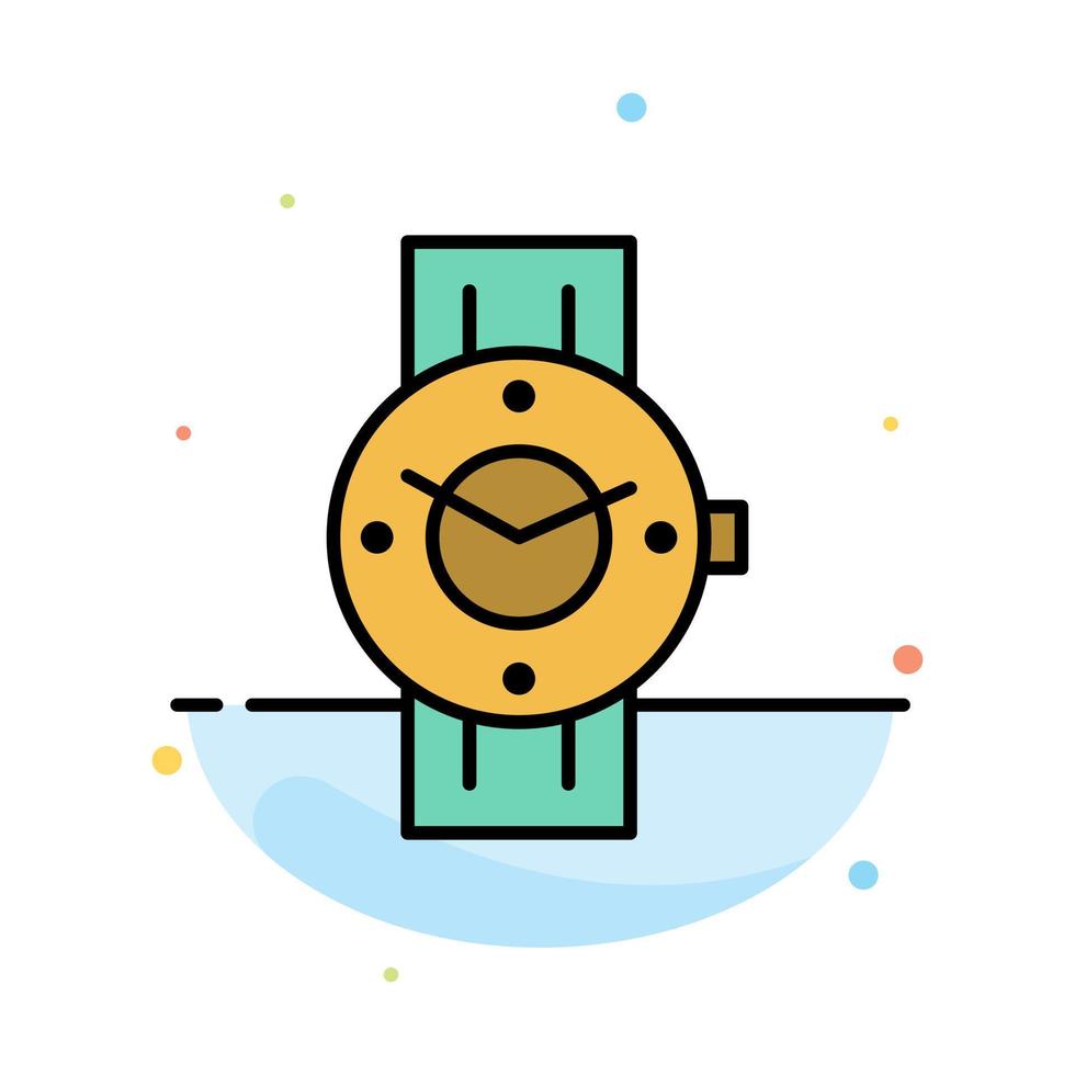 reloj reloj inteligente tiempo teléfono android resumen color plano icono plantilla vector