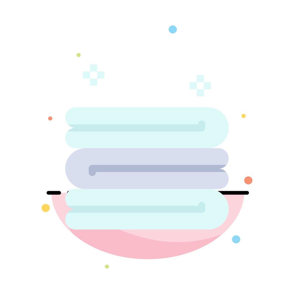 Clean Cleaning Towel Abstract Flat Color Icon Template vector