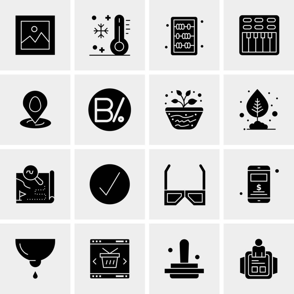 16 Universal Business Icons Vector Creative Icon Illustration to use in web and Mobile Related project