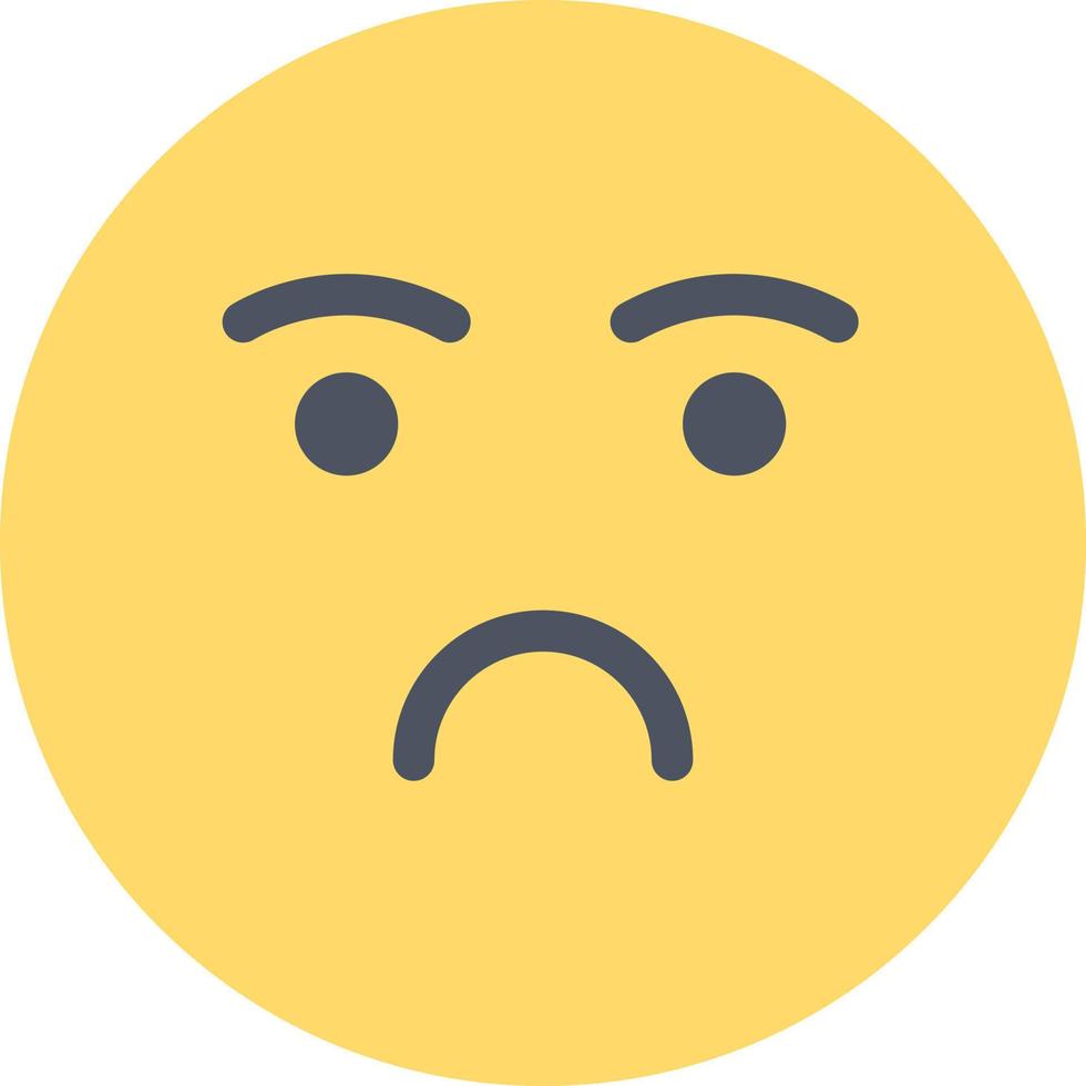 Emojis Emotion Feeling Sad  Flat Color Icon Vector icon banner Template