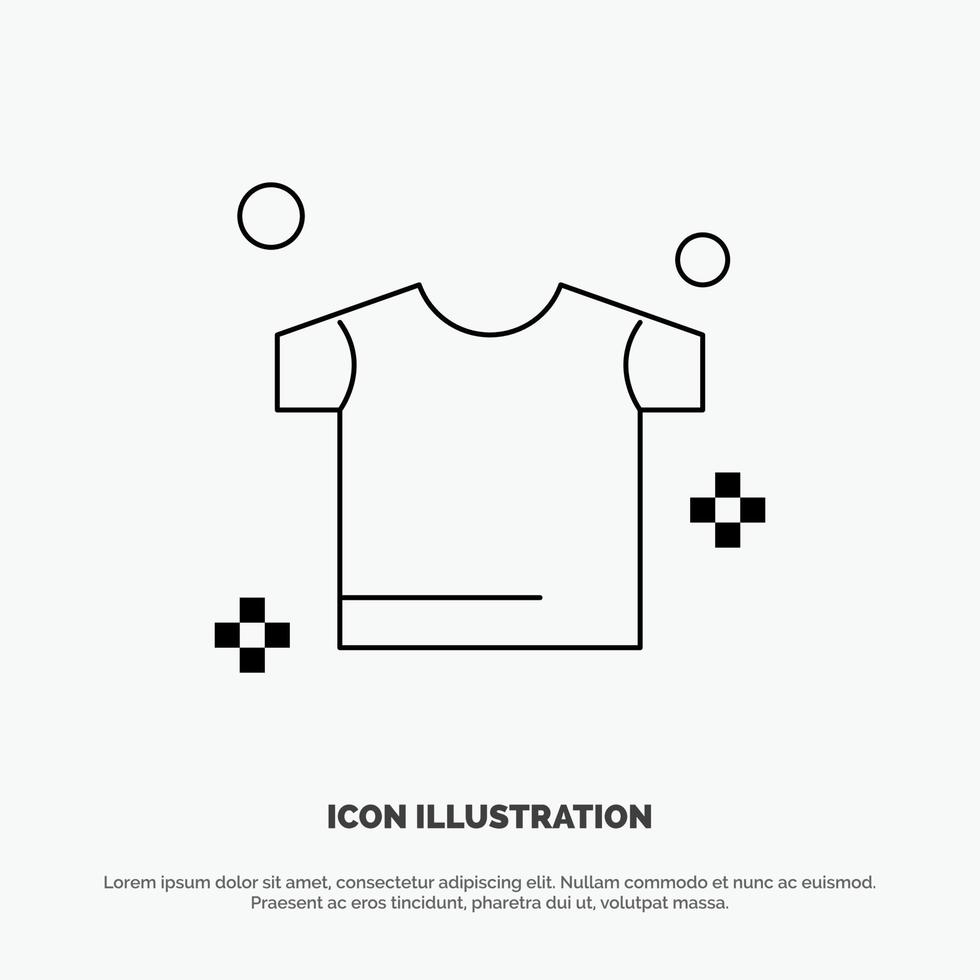 vector de icono de línea de camisa de secado de ropa