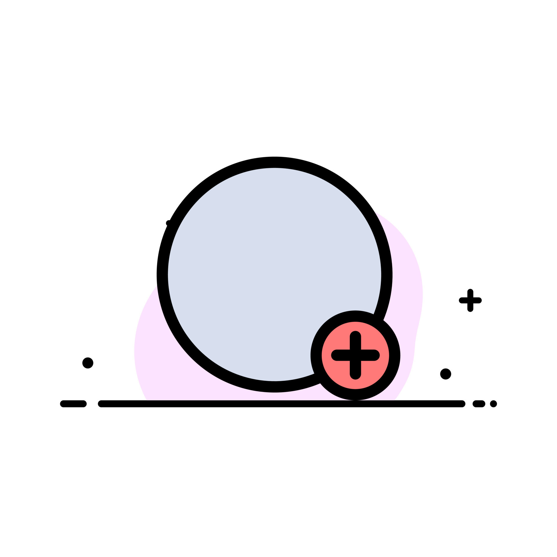 Basic Plus Sign Ui Business Flat Line Filled Icon Vector Banner ...