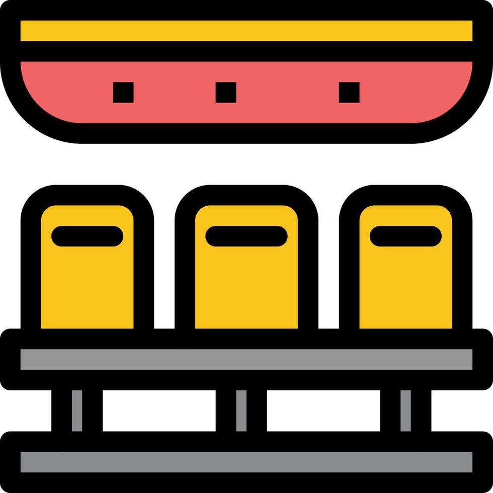 asientos tren transporte viaje color plano icono vector icono banner plantilla