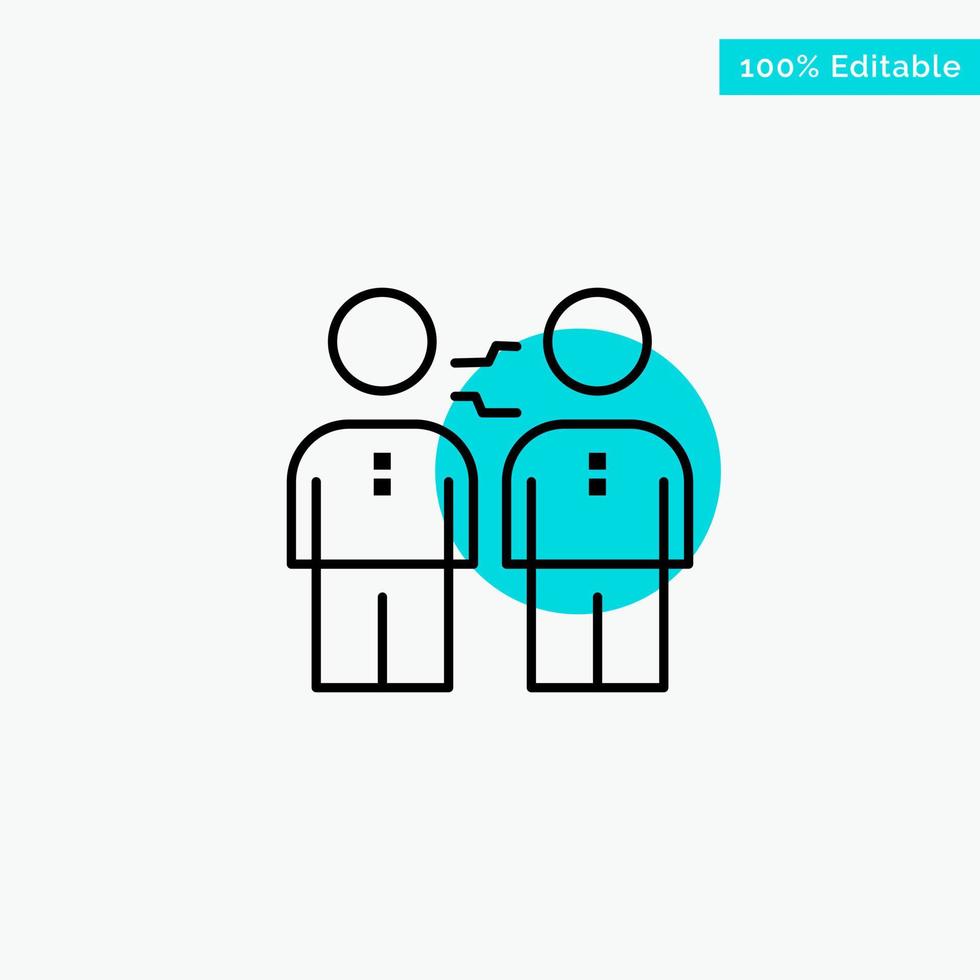 Partnership Agreement Business Cooperation Deal Handshake Partners turquoise highlight circle point Vector icon