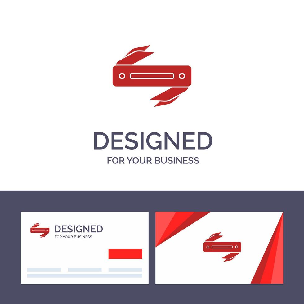 Creative Business Card and Logo template Knife Razor Sharp Blade Vector Illustration