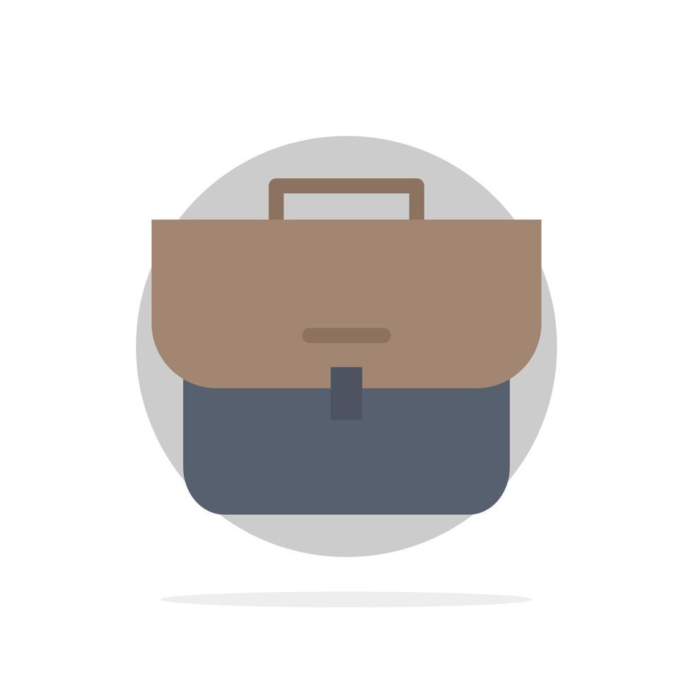 Bag Case Suitcase Workbag Abstract Circle Background Flat color Icon vector