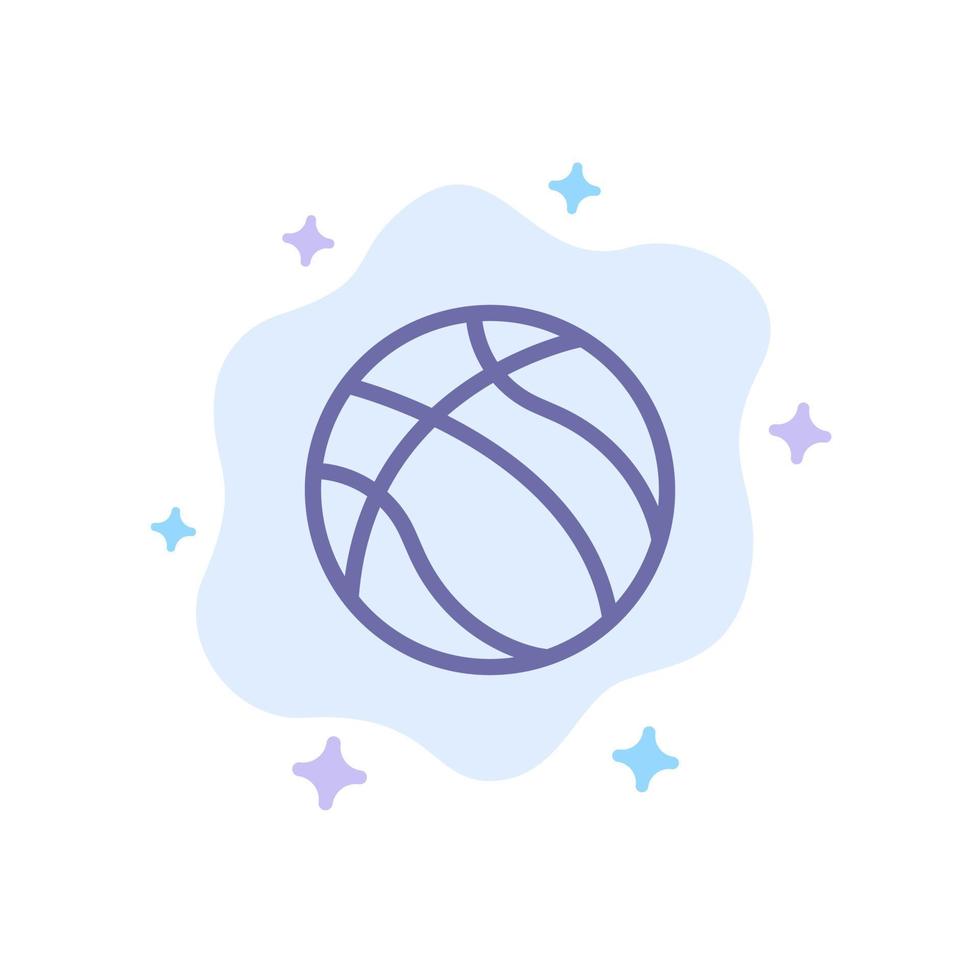 Ball Basketball Nba Sport Blue Icon on Abstract Cloud Background vector