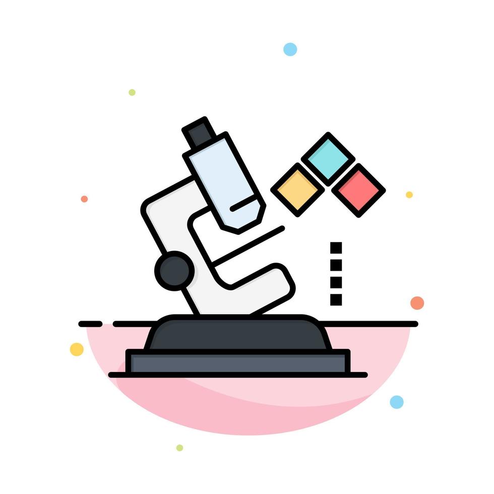 Microscope Science Lab Medical Abstract Flat Color Icon Template vector