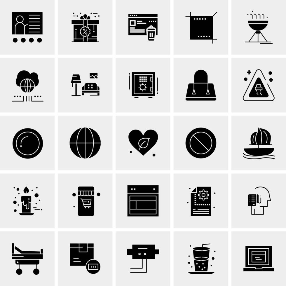 25 iconos de negocios universales vector ilustración de icono creativo para usar en proyectos relacionados con la web y dispositivos móviles