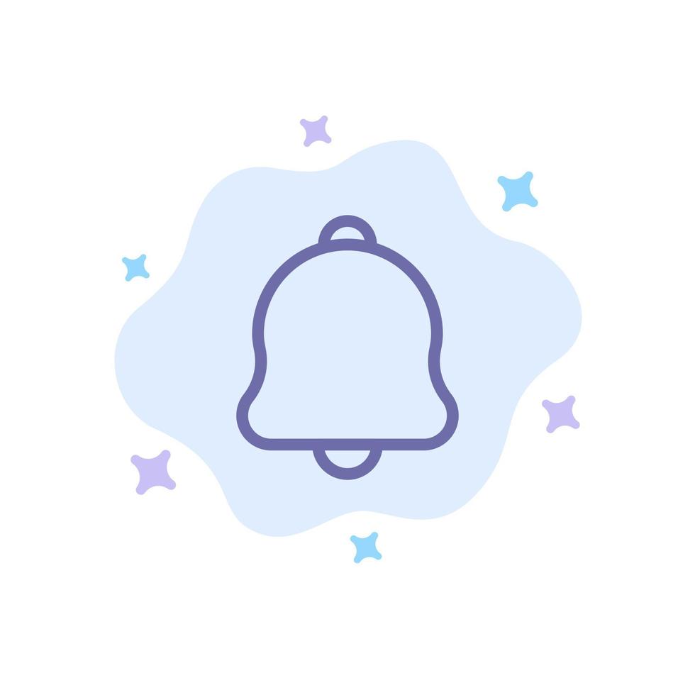 Alert Bell Notification Sound Blue Icon on Abstract Cloud Background vector