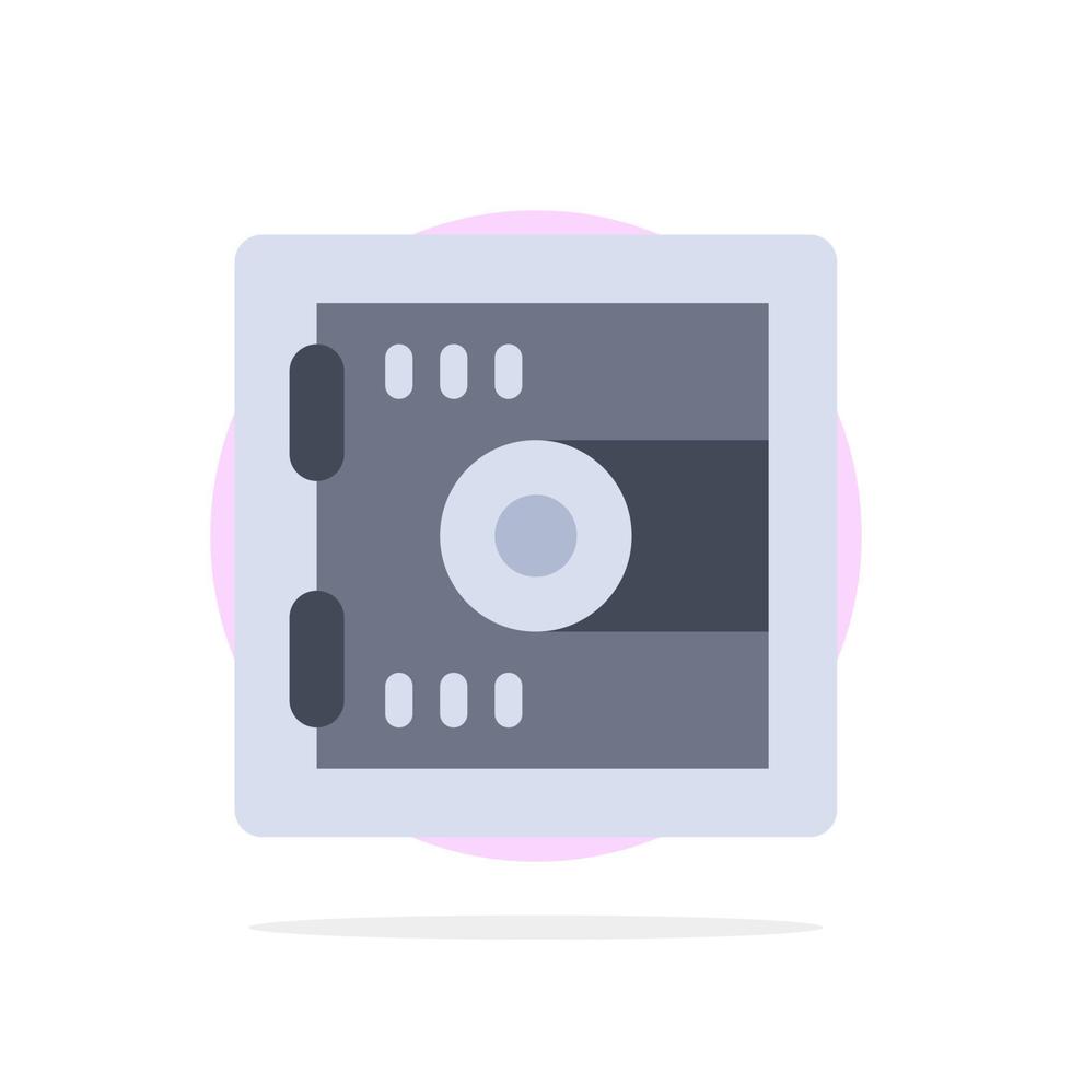 Locker Lock Motivation Abstract Circle Background Flat color Icon vector