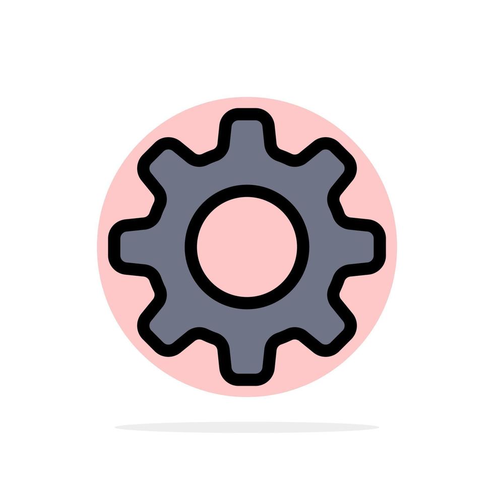 Cog Setting Gear Abstract Circle Background Flat color Icon vector