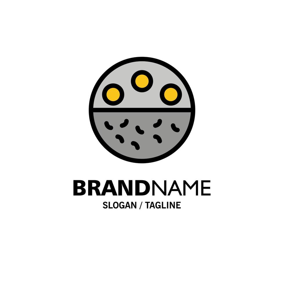 Bone Calcium Mineral Skincare Strength Business Logo Template Flat Color vector