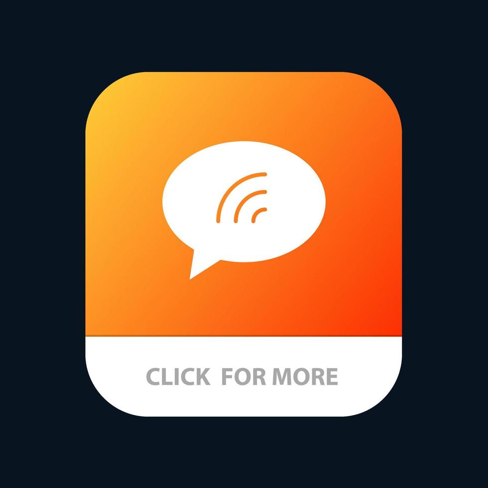 mensaje chat arena aplicación móvil botón android e ios versión de glifo vector