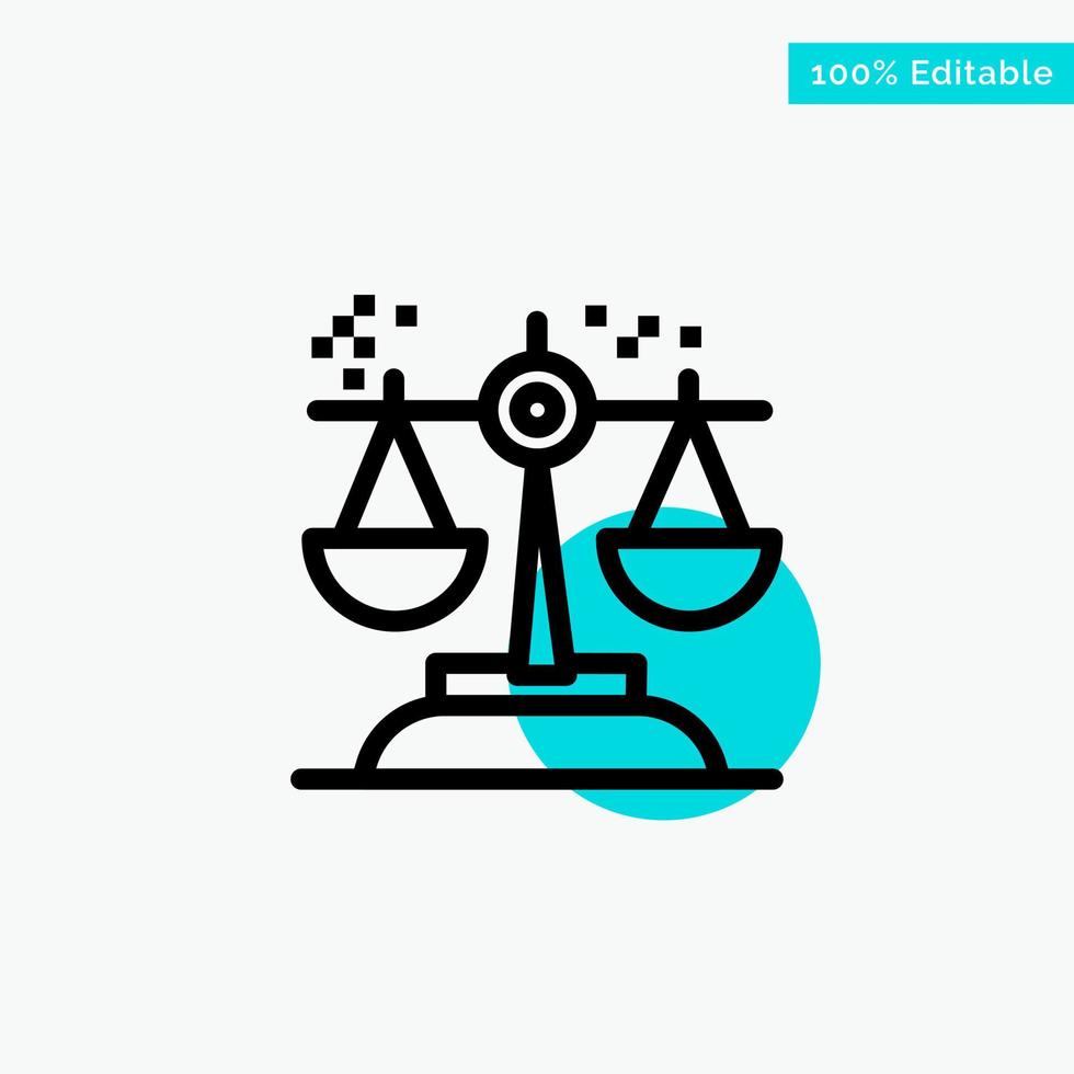 Choice Conclusion Court Judgment Law turquoise highlight circle point Vector icon