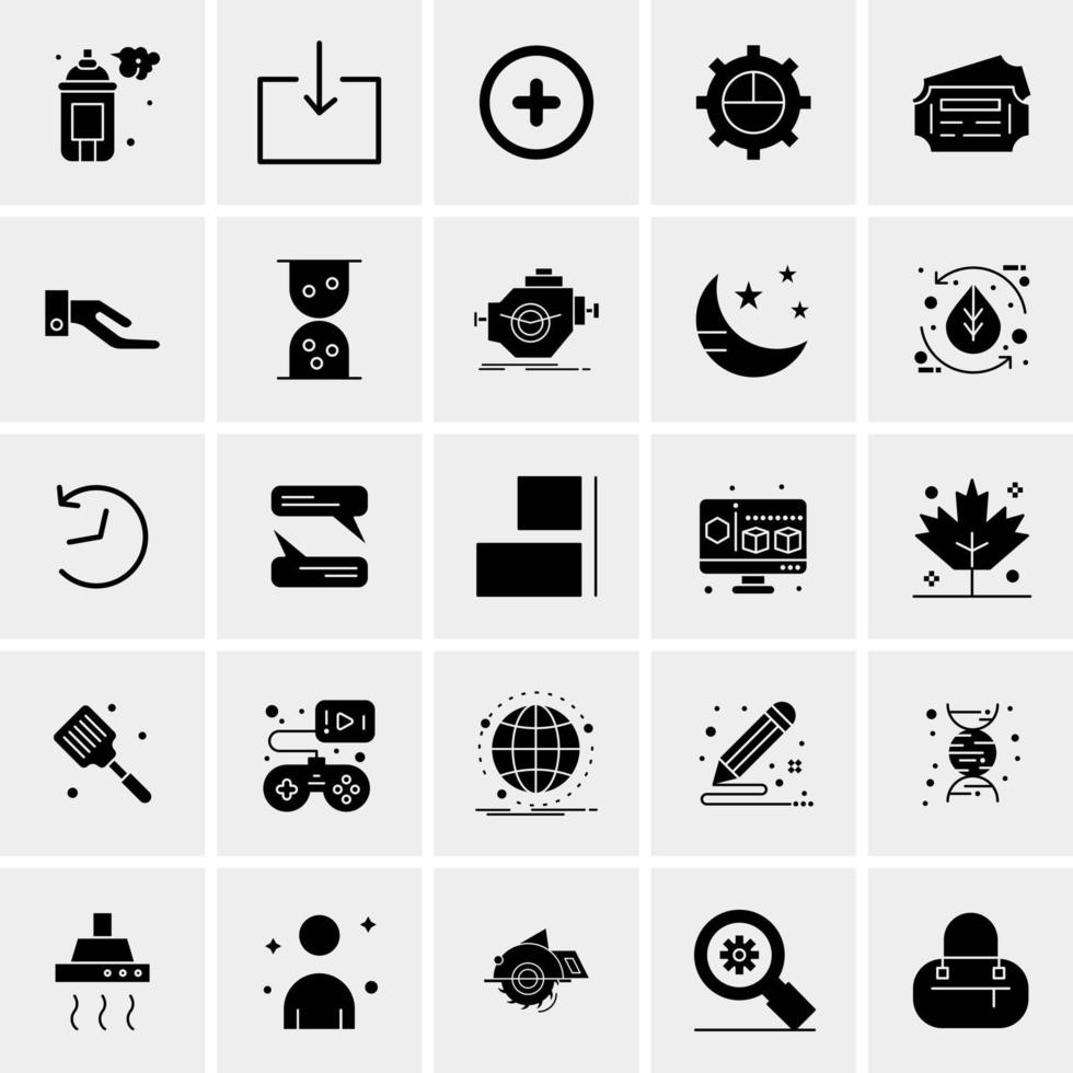 25 iconos de negocios universales vector ilustración de icono creativo para usar en proyectos relacionados con la web y dispositivos móviles