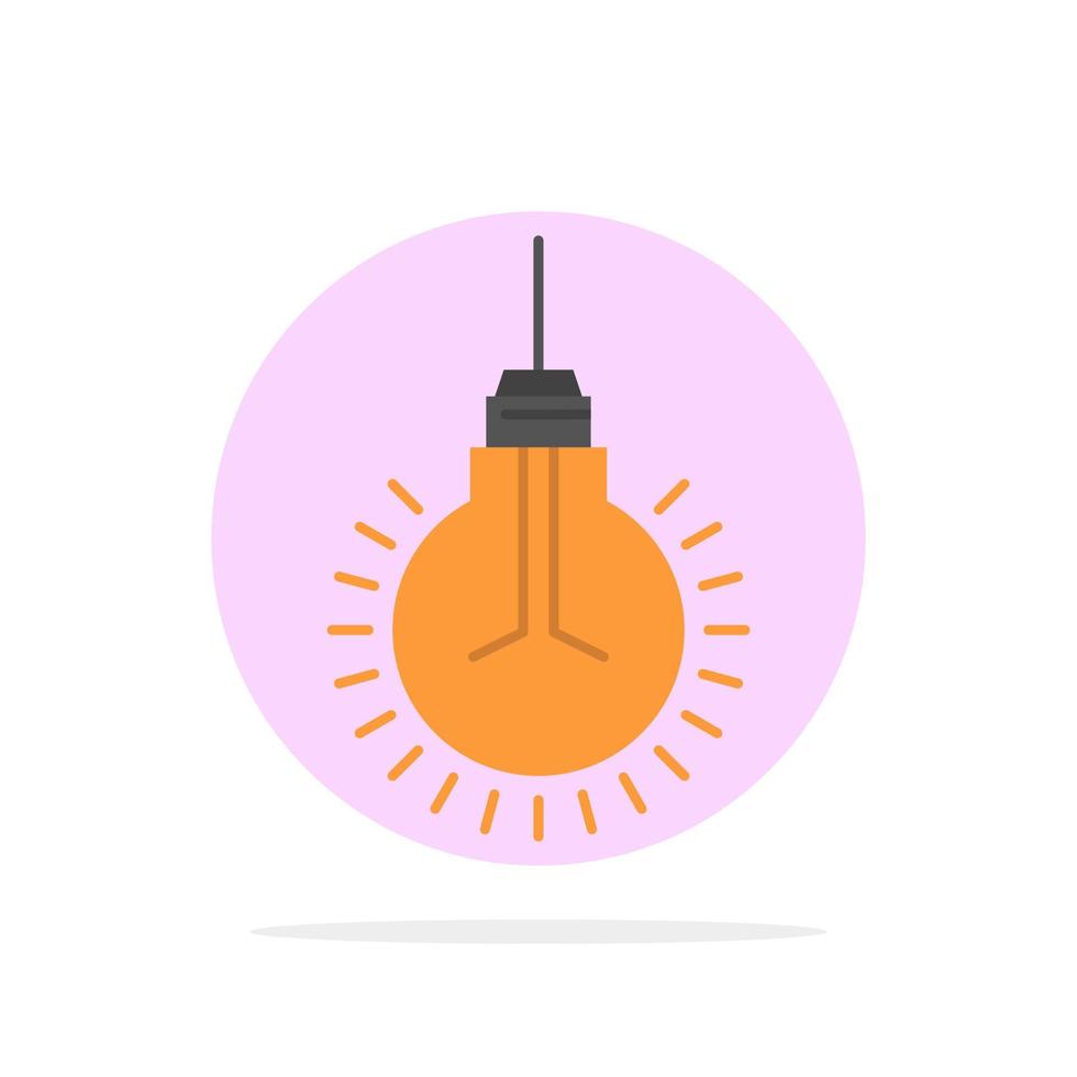 Light Bulb Idea Tips Suggestion Abstract Circle Background Flat color Icon vector