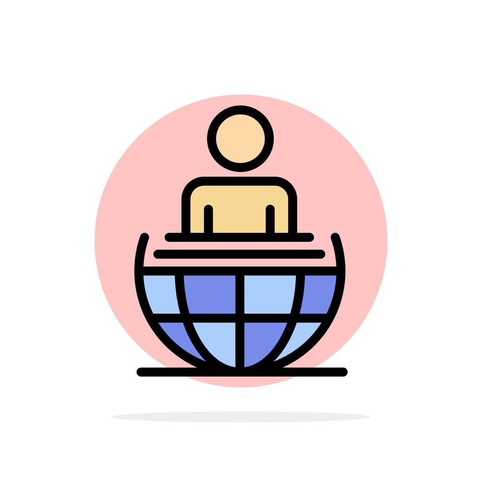 Global Process Business International Modern Abstract Circle Background Flat color Icon vector