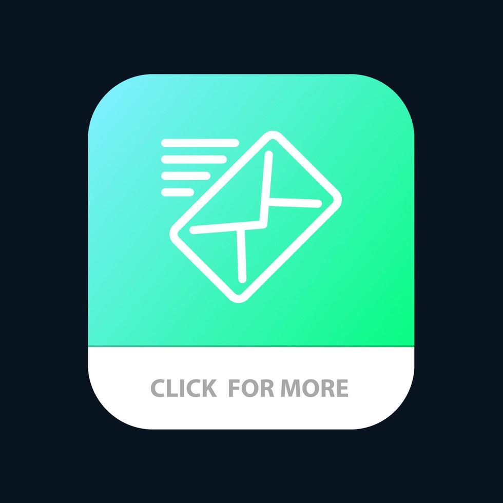 Email Mail Message Sent Mobile App Button Android and IOS Line Version vector