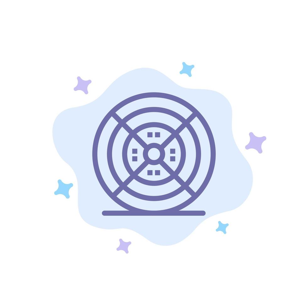 Film Filament Printing Print Blue Icon on Abstract Cloud Background vector