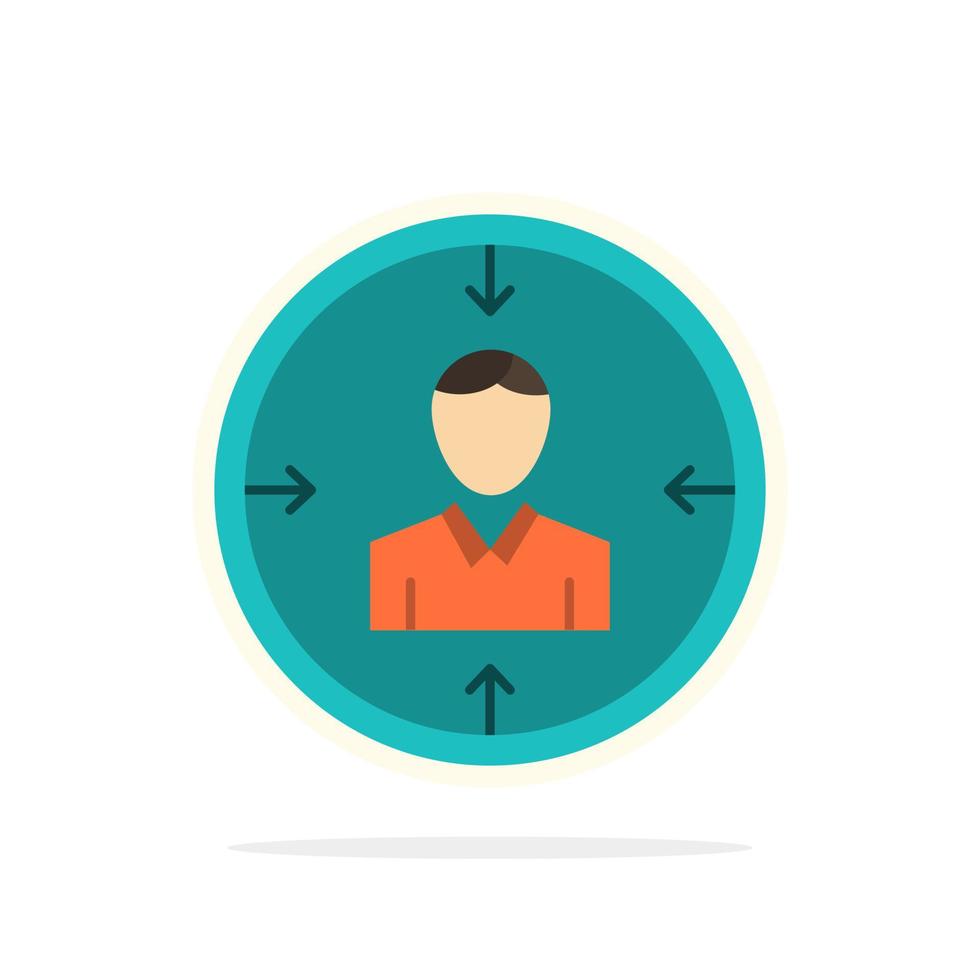 Target Employee Hr Hunting Personal Resources Resume Abstract Circle Background Flat color Icon vector