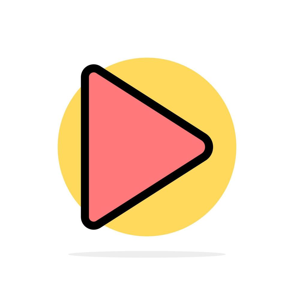 Play Video Twitter Abstract Circle Background Flat color Icon vector