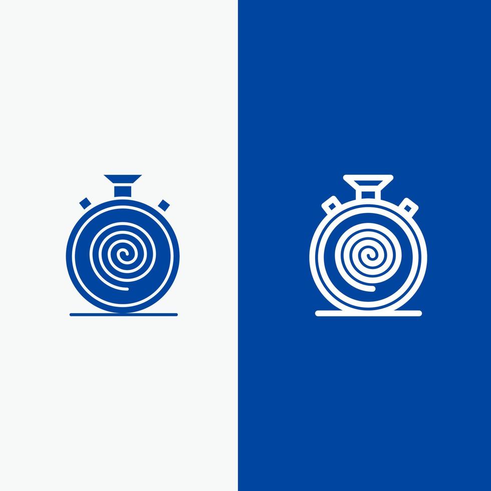 Action Cycle Flow Nonstop Slow Line and Glyph Solid icon Blue banner Line and Glyph Solid icon Blue banner vector