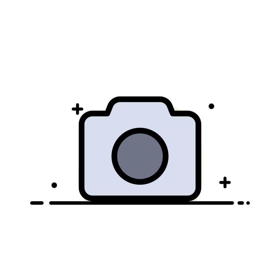 Camera Image Basic Ui  Business Flat Line Filled Icon Vector Banner Template