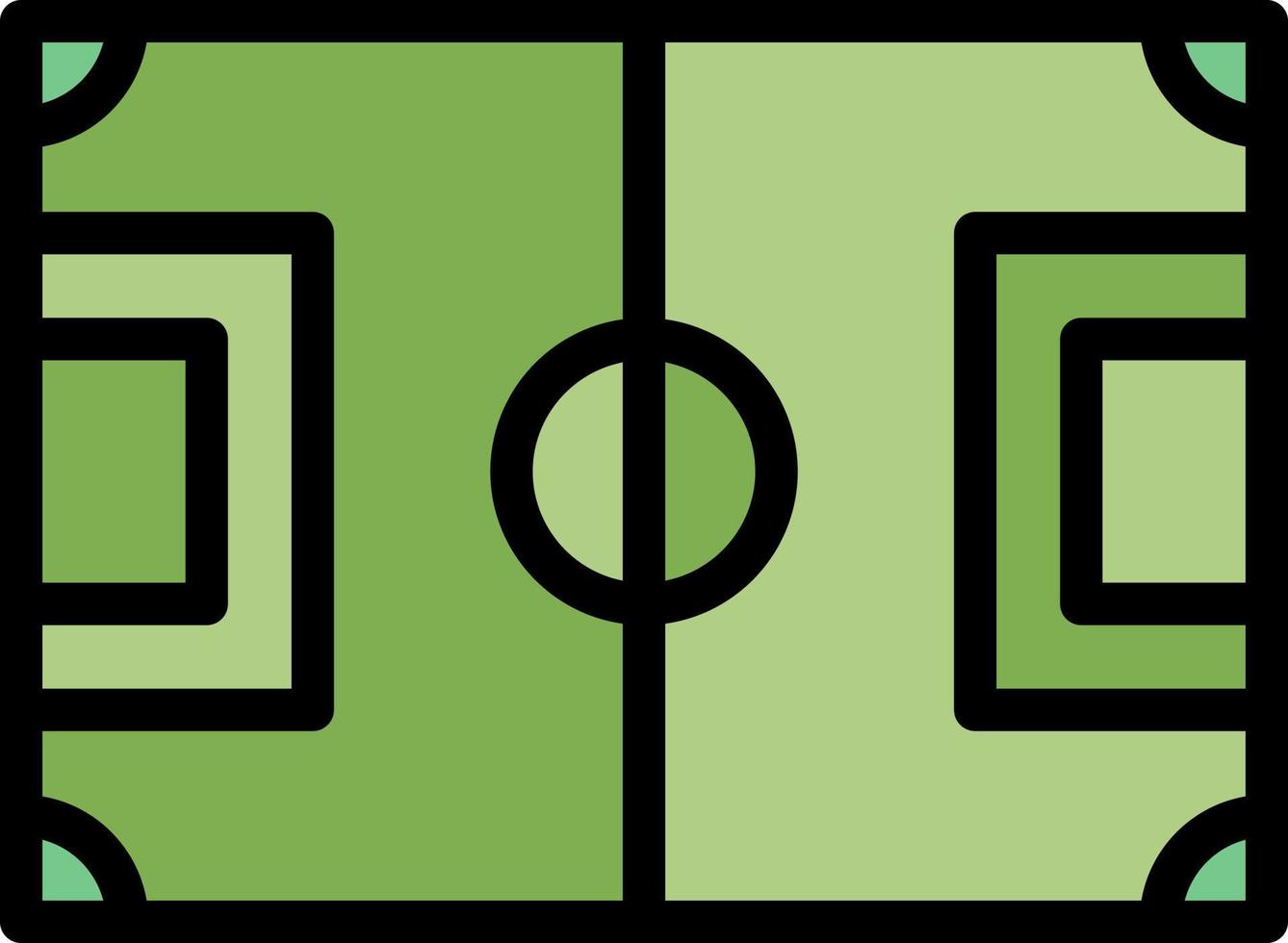 Field Football Game Pitch Soccer  Flat Color Icon Vector icon banner Template