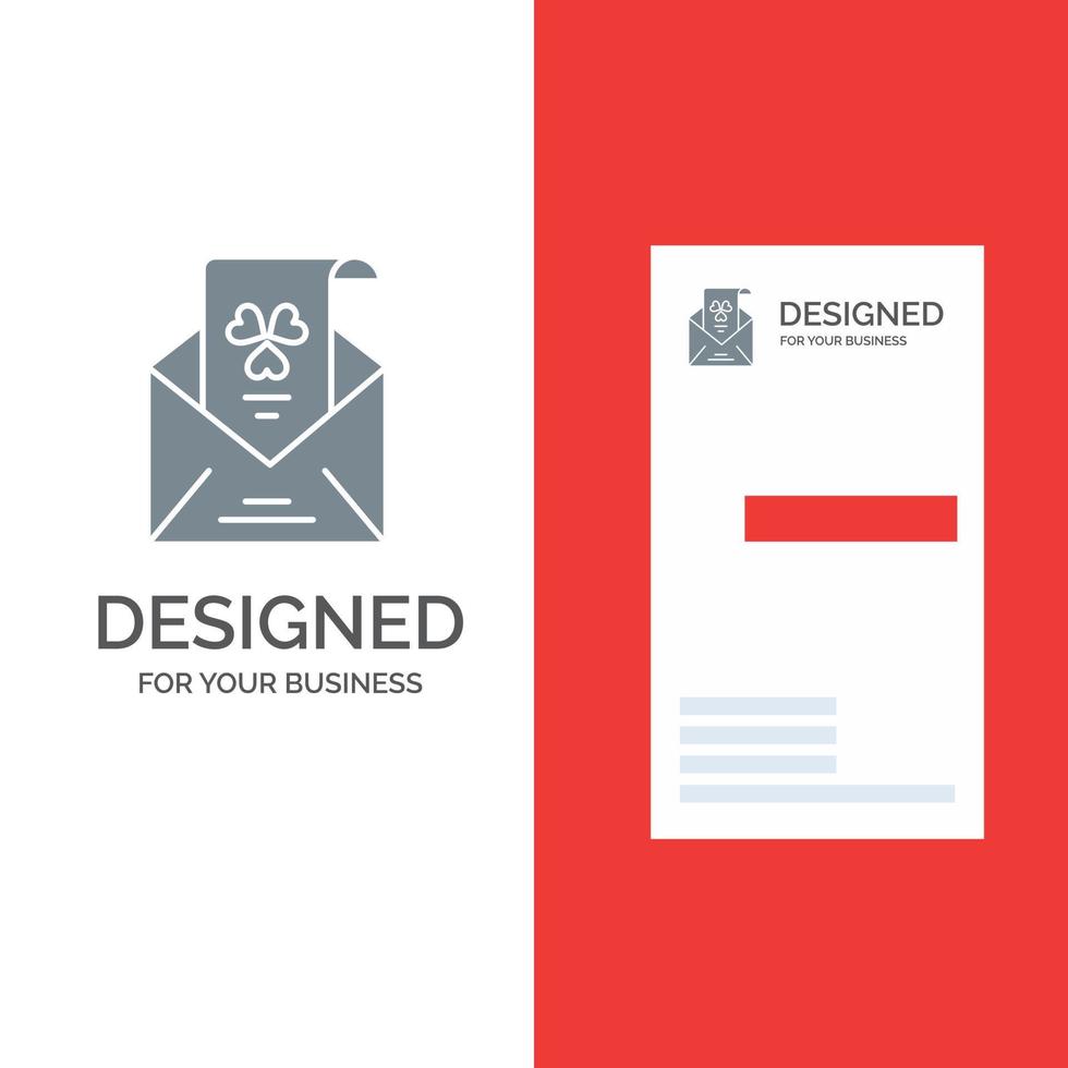 diseño de logotipo gris de invitación de saludo de sobre de correo electrónico y plantilla de tarjeta de visita vector