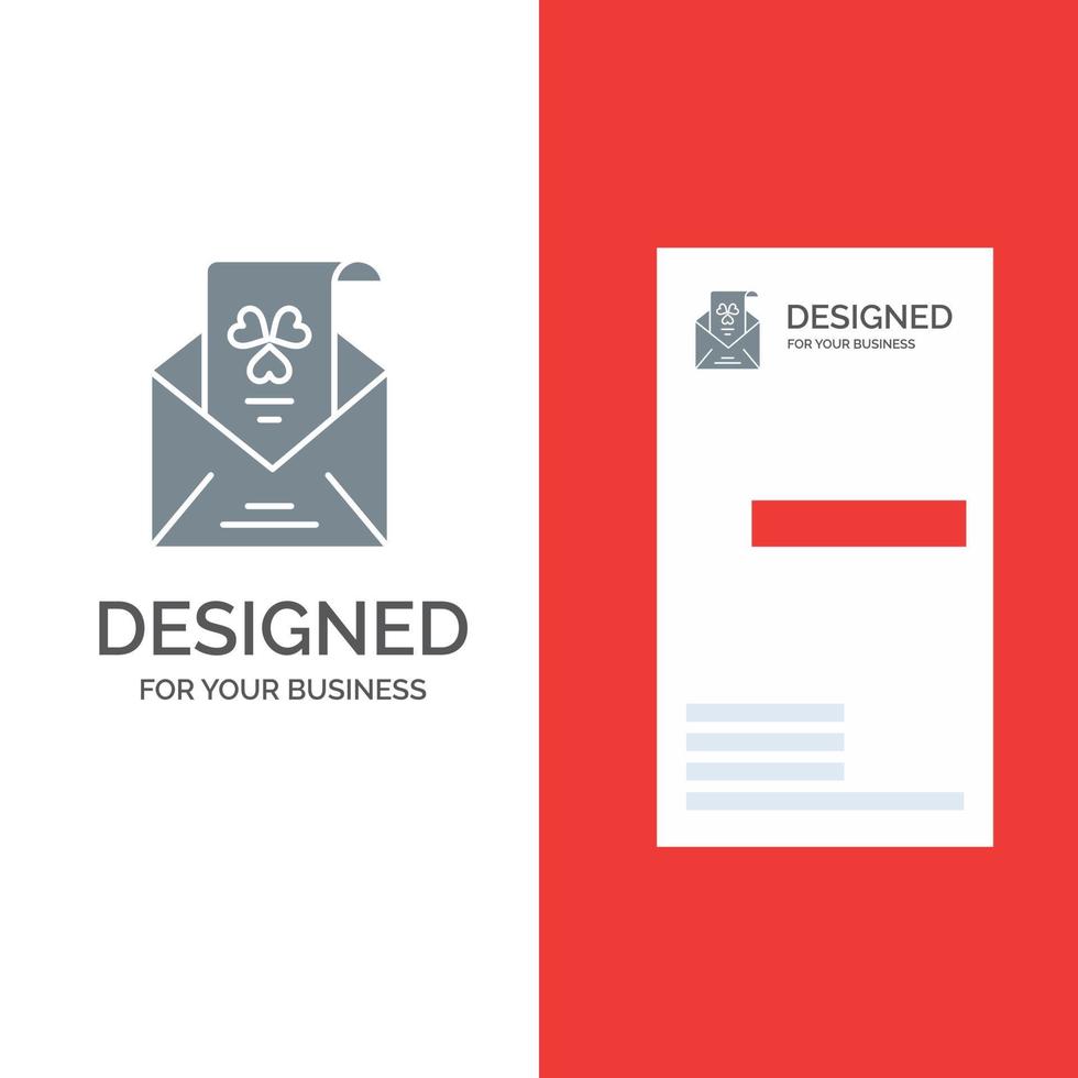 Emails Envelope Greeting Invitation Grey Logo Design and Business Card Template vector