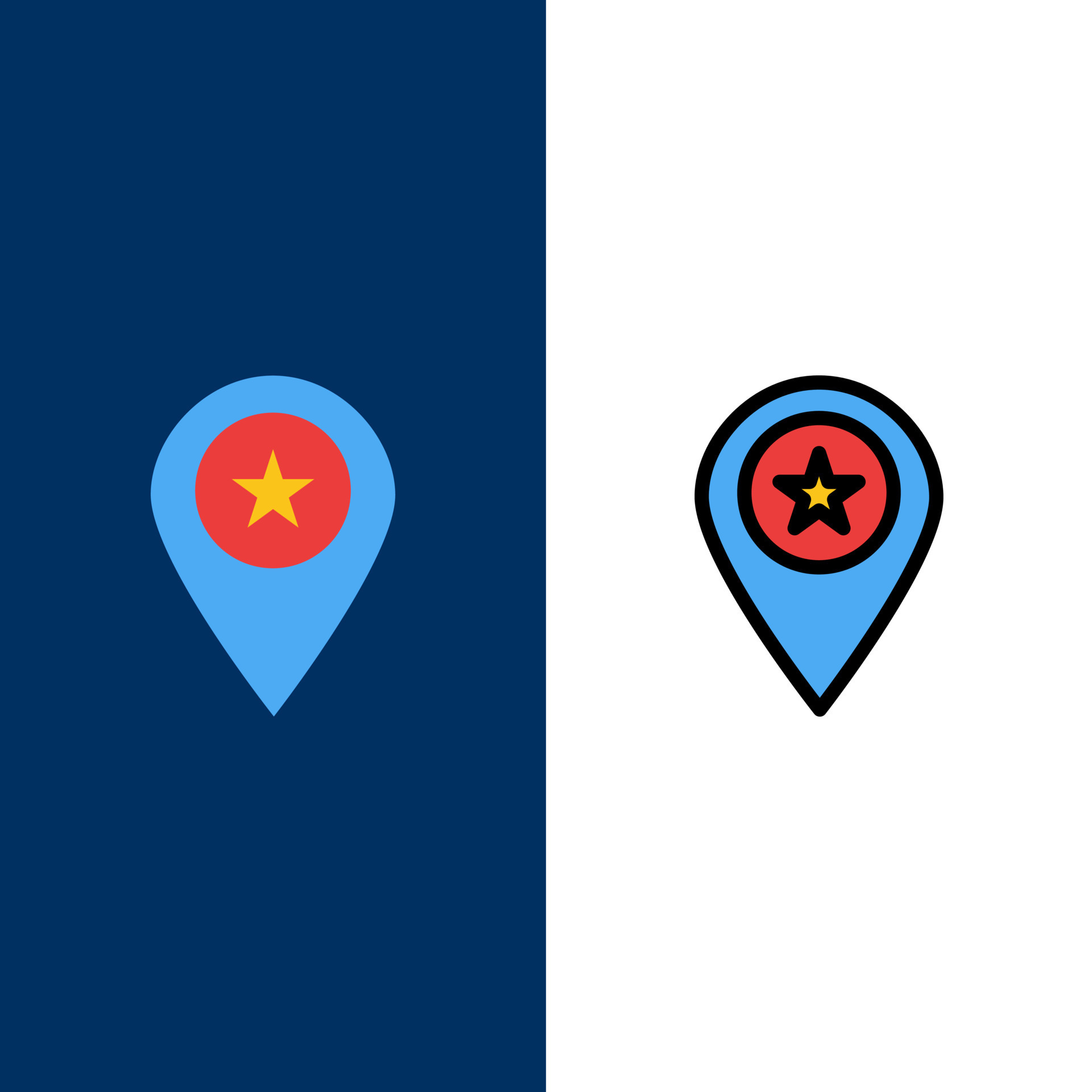 Star Location Map Marker Pin Icons Flat And Line Filled Icon Set Vector star-location-map-marker-pin-icons-flat-and-line-filled-icon-set-vector
