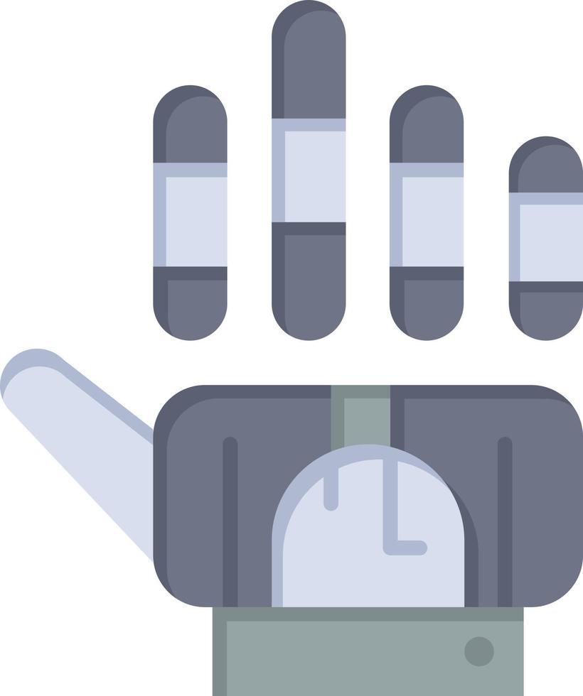 Tracking Glove Hand Technology  Flat Color Icon Vector icon banner Template