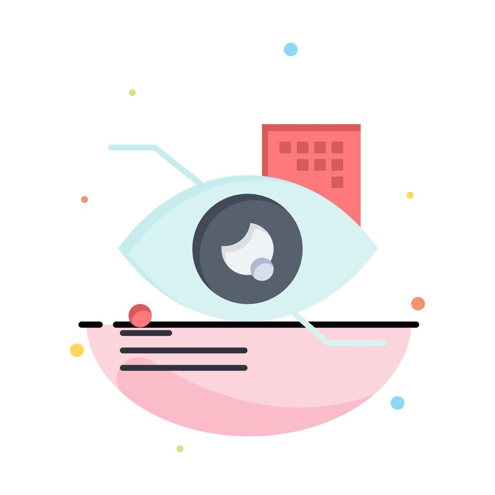Eye Tap Eye tap Technology Abstract Flat Color Icon Template vector