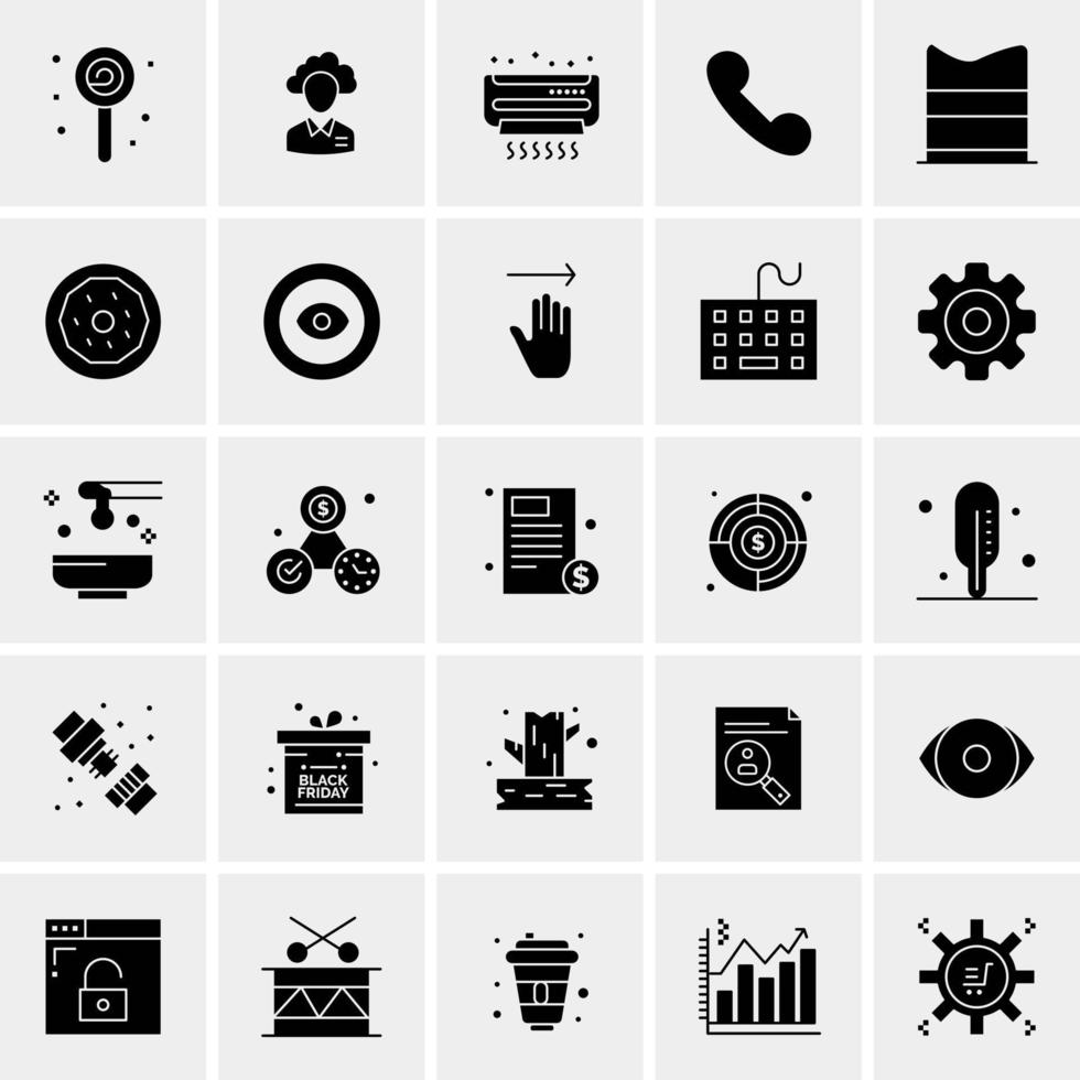 25 iconos de negocios universales vector ilustración de icono creativo para usar en proyectos relacionados con la web y dispositivos móviles