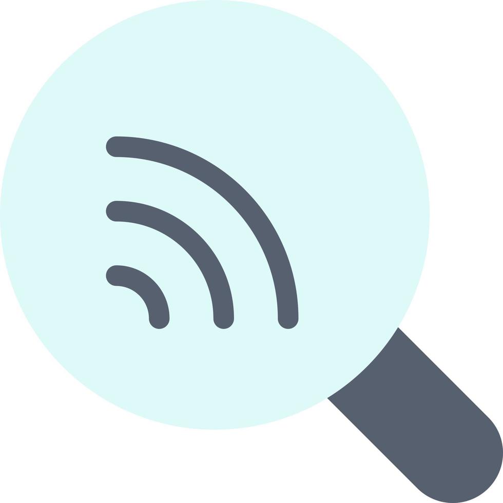 investigación de búsqueda señal wifi color plano icono vector icono banner plantilla