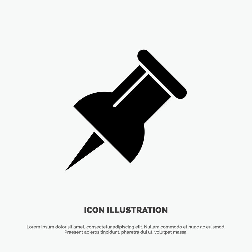 Marker Pin solid Glyph Icon vector