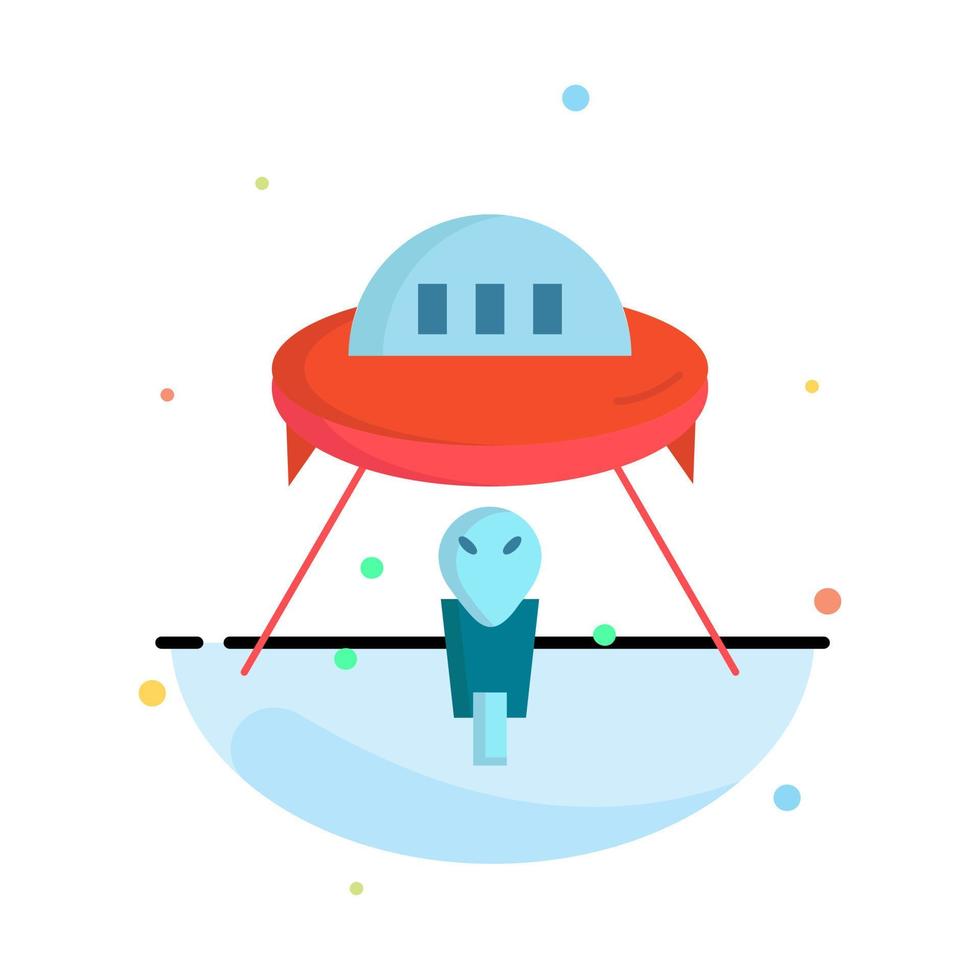 alien space ufo spaceship mars Flat Color Icon Vector