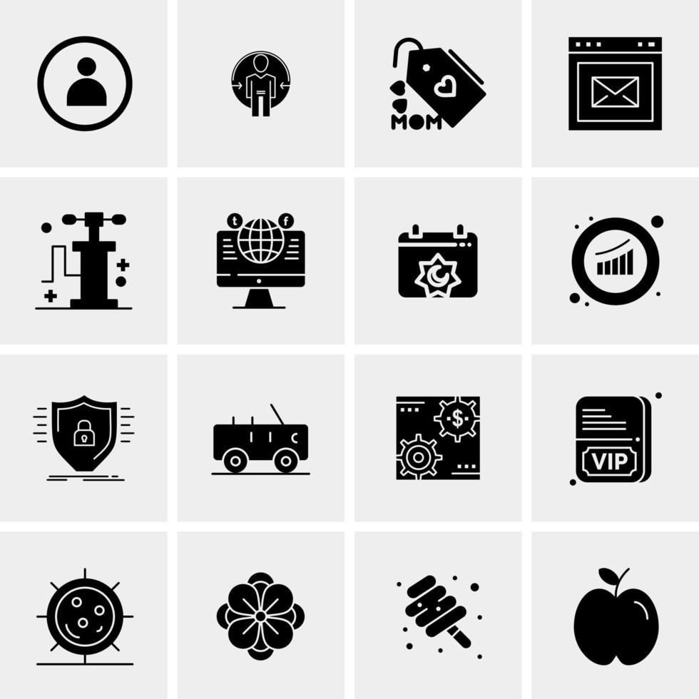 16 Universal Business Icons Vector Creative Icon Illustration to use in web and Mobile Related project