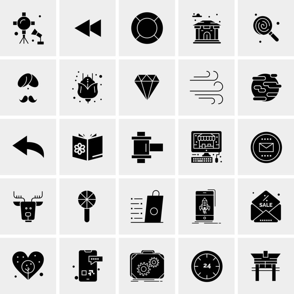 25 iconos de negocios universales vector ilustración de icono creativo para usar en proyectos relacionados con la web y dispositivos móviles