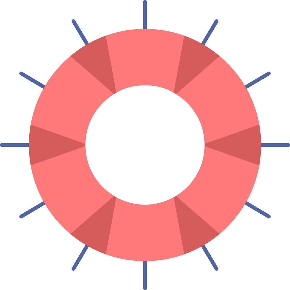 help lifebuoy lifesaver save support Flat Color Icon Vector