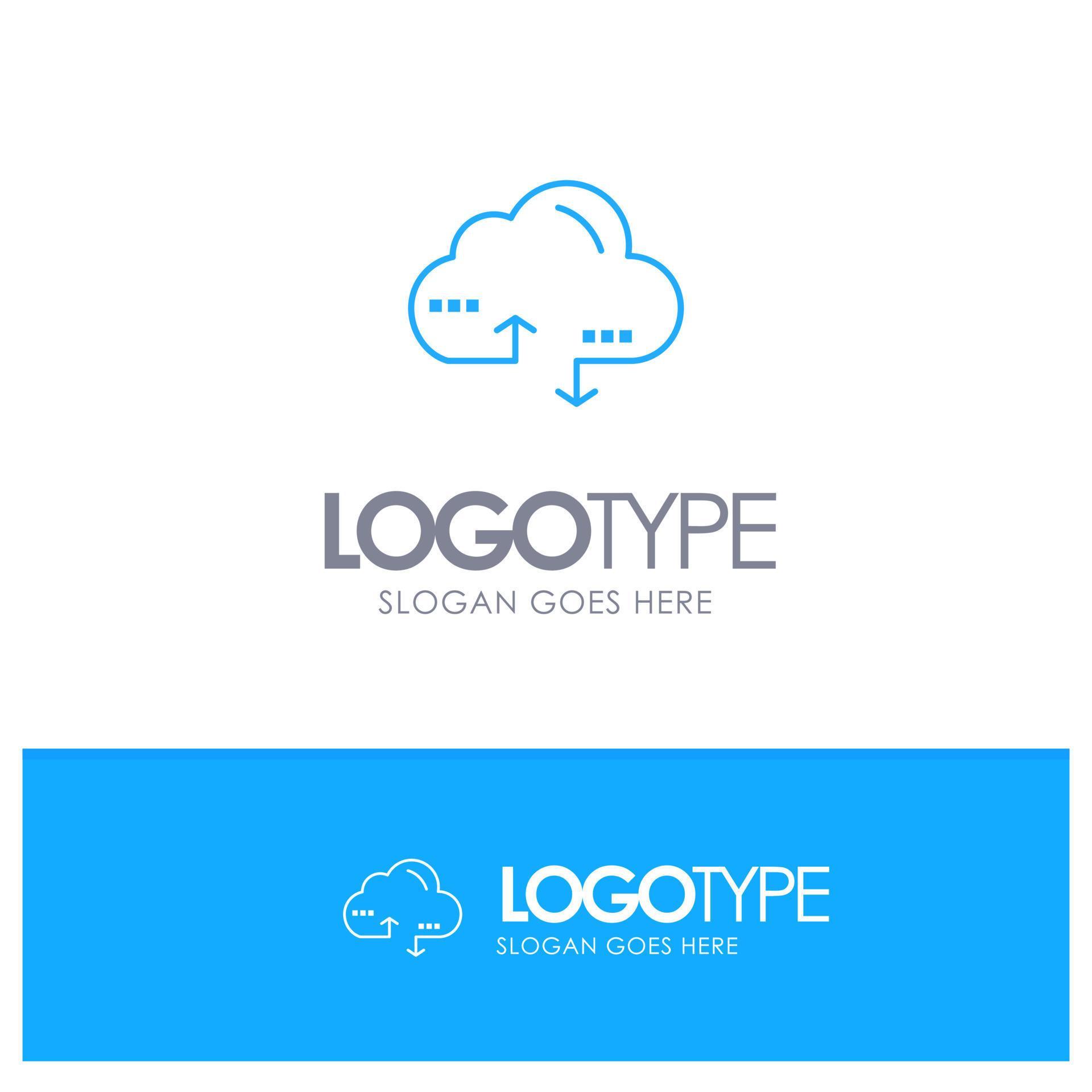 Cloud Computing Link Data Blue Logo vector 17981641 Vector Art at Vecteezy