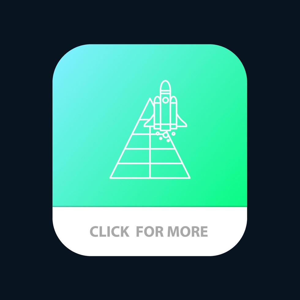 Space Station Aircraft Spacecraft Launch Mobile App Button Android and IOS Line Version vector