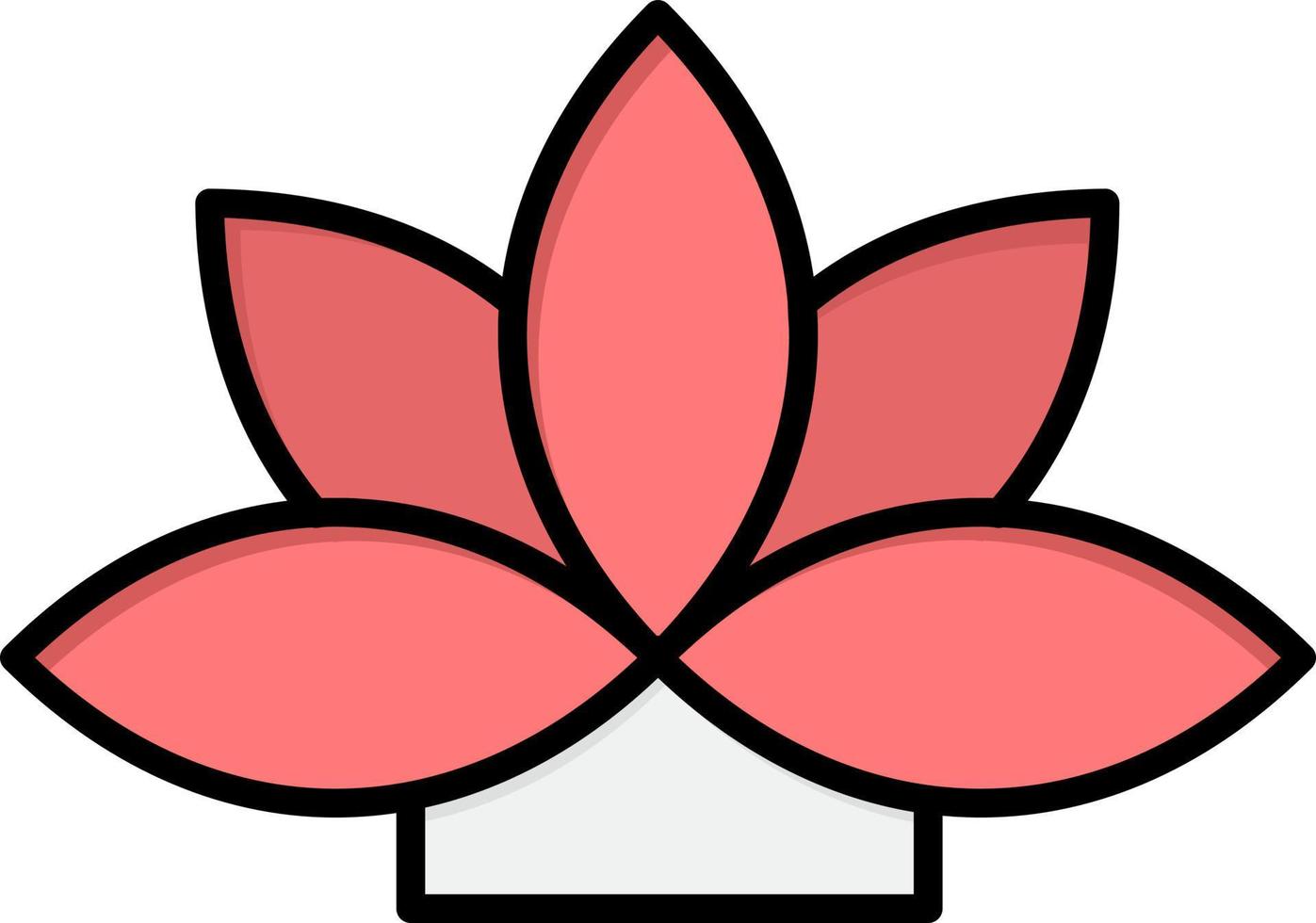 Flower India Lotus Plant  Flat Color Icon Vector icon banner Template