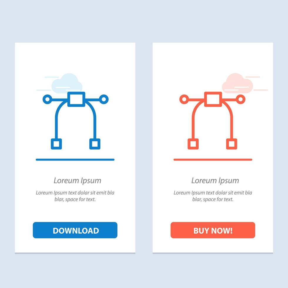 Design Graphic Tool  Blue and Red Download and Buy Now web Widget Card Template vector