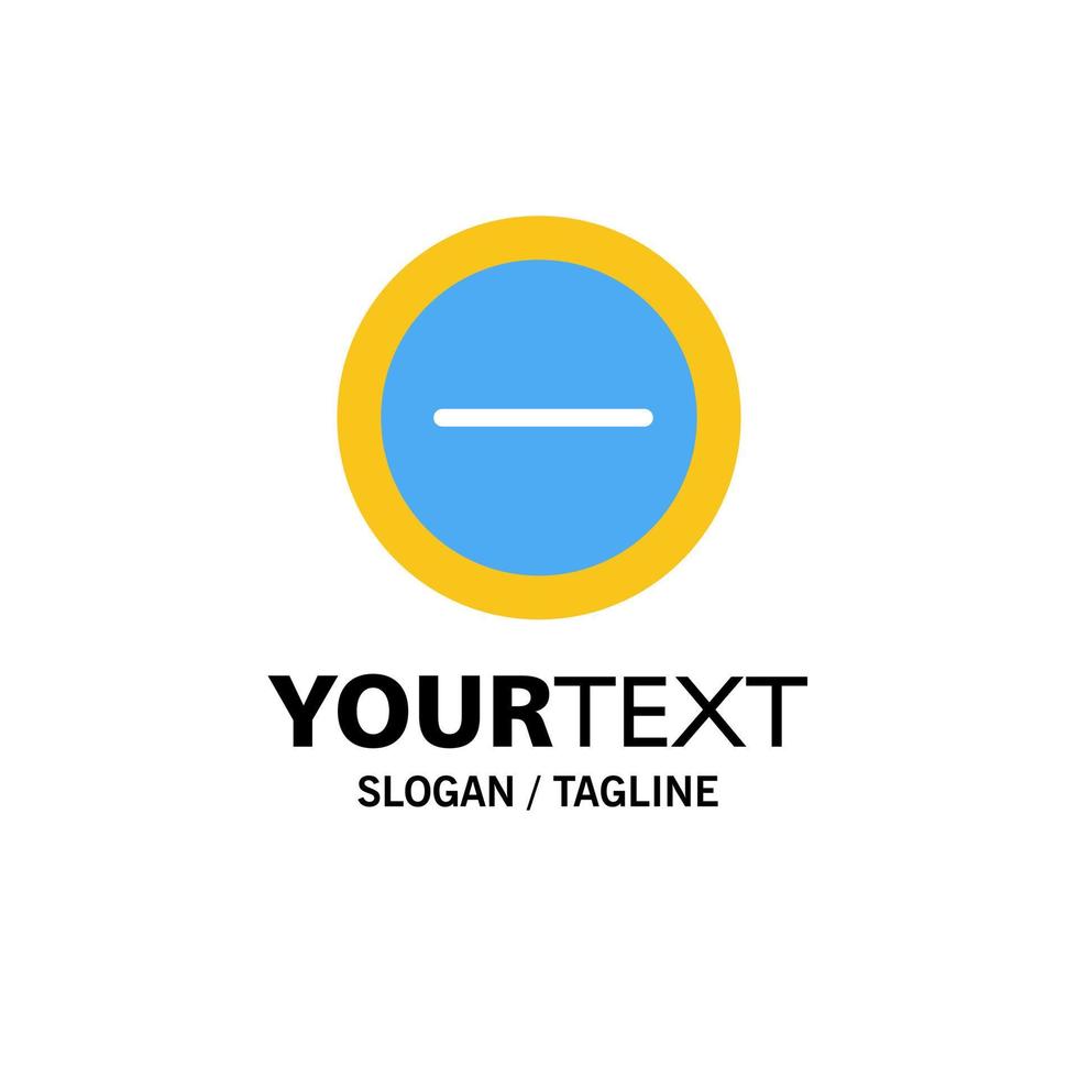 Interface Minus User Business Logo Template Flat Color vector
