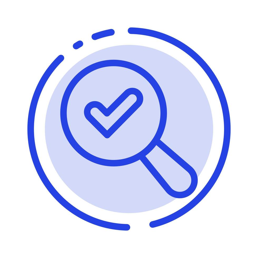 Find Search View Blue Dotted Line Line Icon vector